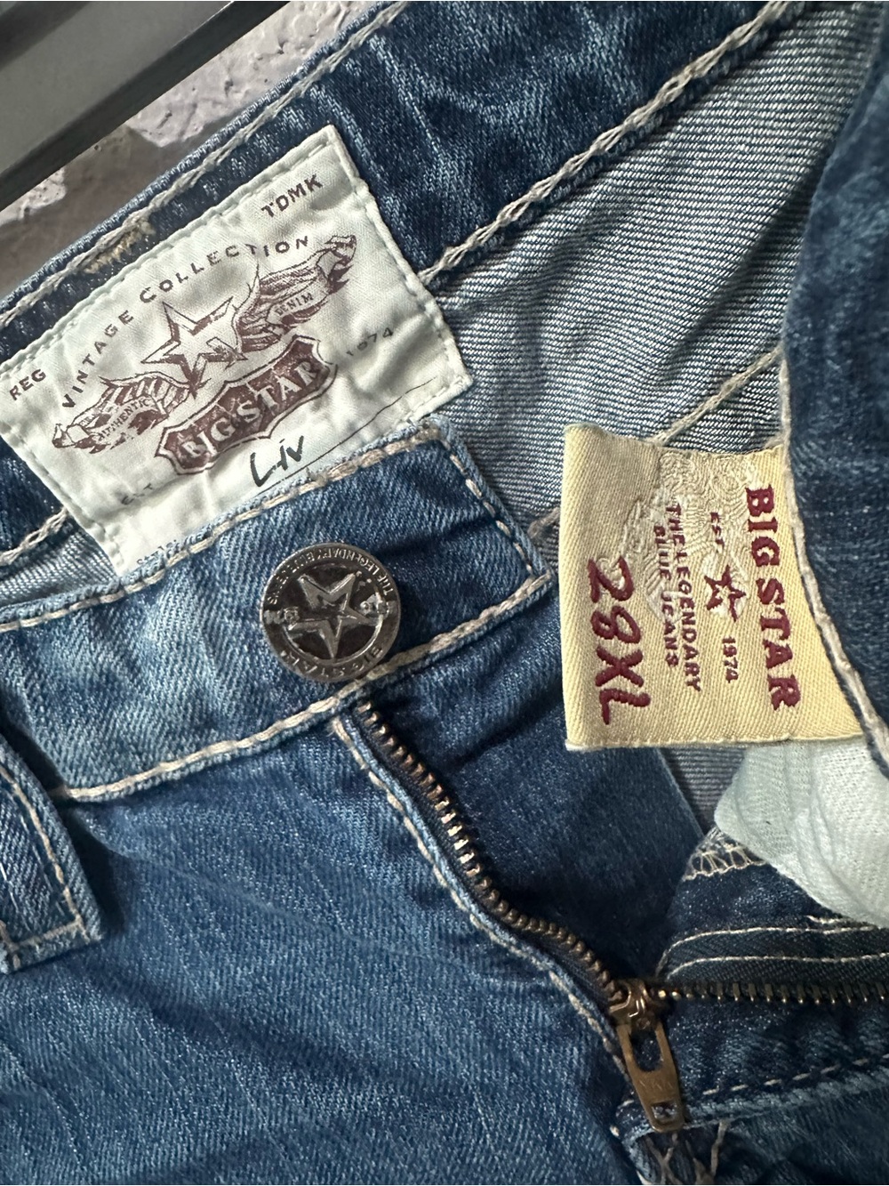❗️ Short Regular Denim Cutoff Shorts - Blue - Big Star LIV Size 28 - Picture 6 of 10